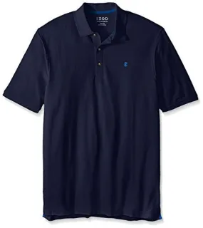 IZOD Men's Big and Tall Advantage Performance Solid Polo, Peacoat, 3X-Large Big