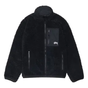 STUSSY SHERPA REVERSIBLE JACKET-BLACK